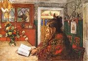 Carl Larsson Karin,Reading Germany oil painting artist